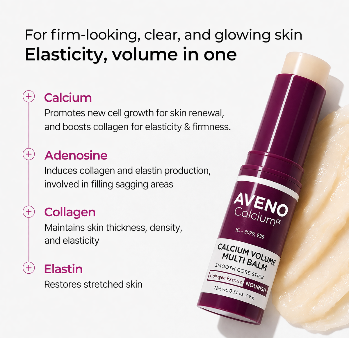Korean Calcium Multi Balm Eye Care Routine  Skin Care Anti-aging Cosmetics Collagen Eye Stick